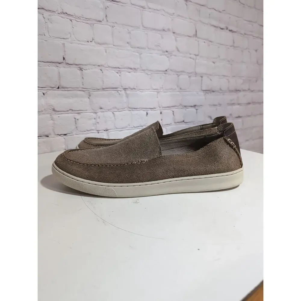 Flag Ltd Men's Loafer Shoes Boat 10M Slip On Moccasins Tan Suede Nappa Leather